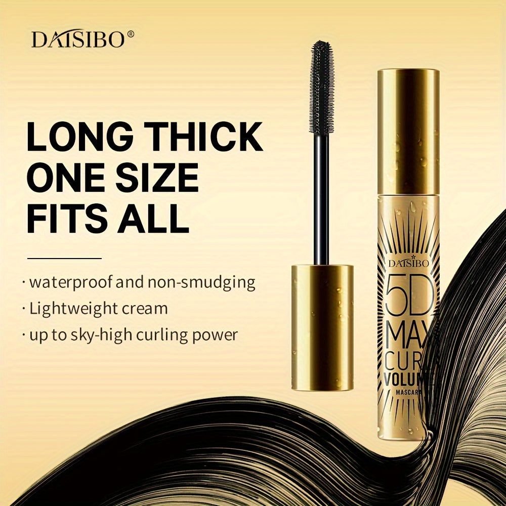 Ayollar uchun suv o'tkazmaydigan burish mascara, ikki qismli, uzoq davom etadigan qora