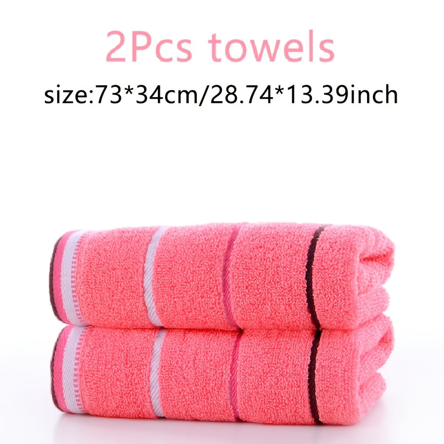 Yuzni yuvish va qo'lni quritish uchun mo'ljallangan yumshoq chiziqli sochiq to'plami, juftliklar, sport zali, yoga studiyasi va plyaj uchun ideal.