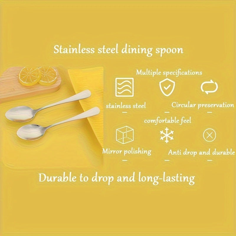 Stainless Steel Carved Spoon for Coffee Jam Soup Gift Idea