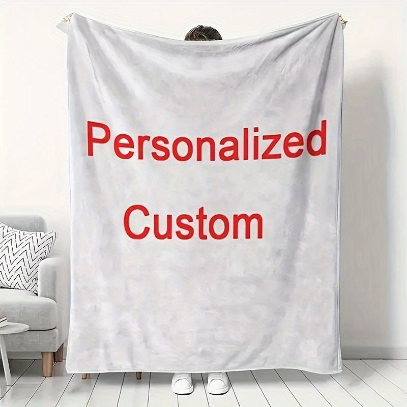 Personalized Scandinavian Flannel Throw Blanket Soft Lightweight Vibrant 3D Print for Bedroom Living Room Outdoor