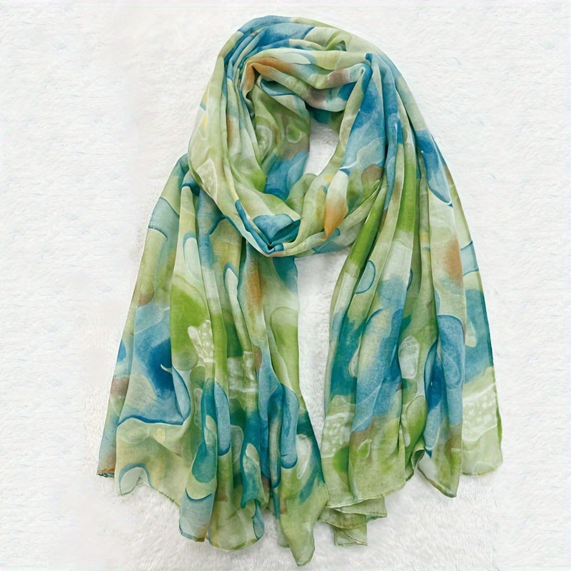 Breathable Tie-Dye Scarf for Women Sun Protection Casual Accessory