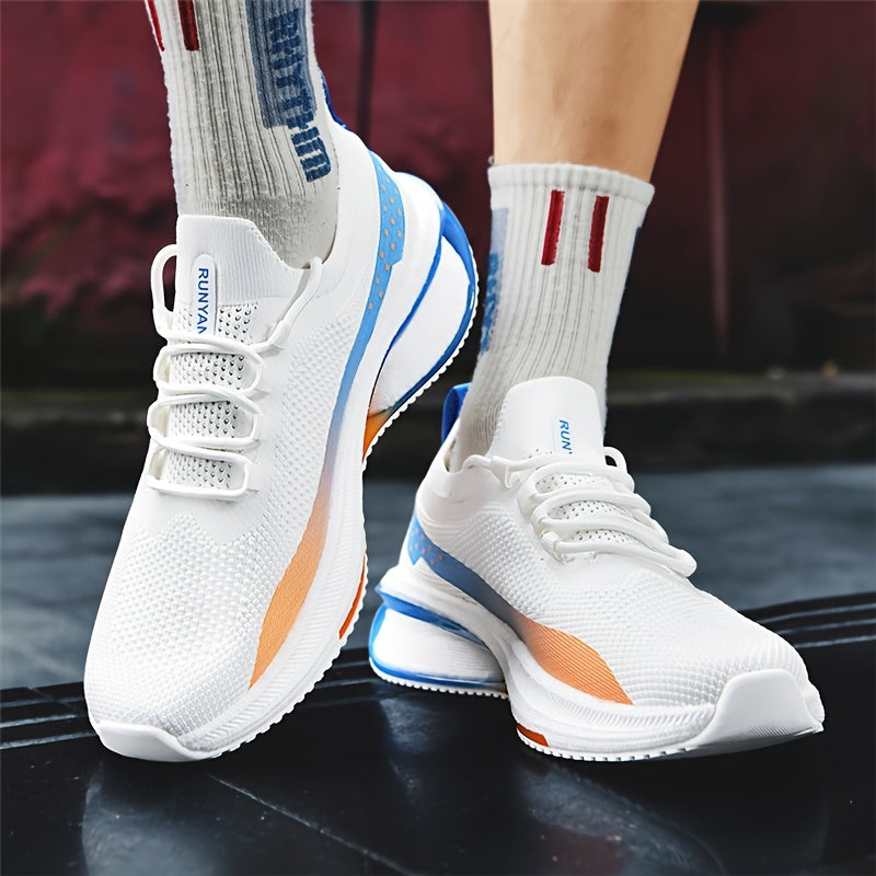 Zapatos de running para hombre transpirables antideslizantes con cordones para entrenamiento al aire libre
