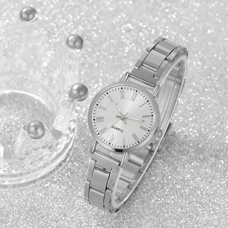 Women's Fashion Watch and Jewelry Set Alloy Round Analog Quartz Non-Waterproof