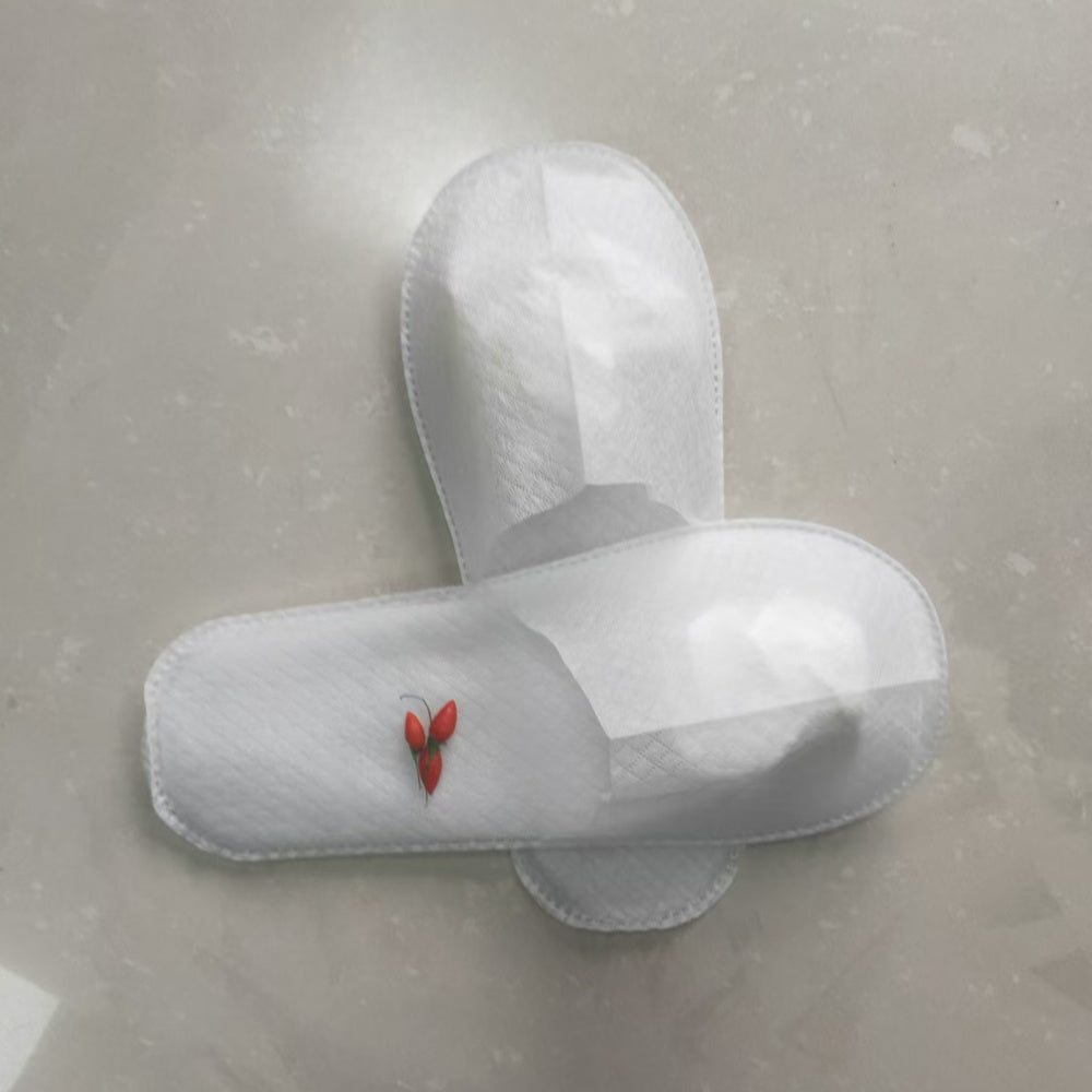 10-Pack Disposable Non-Woven Slippers for Hotels and Spa Guests