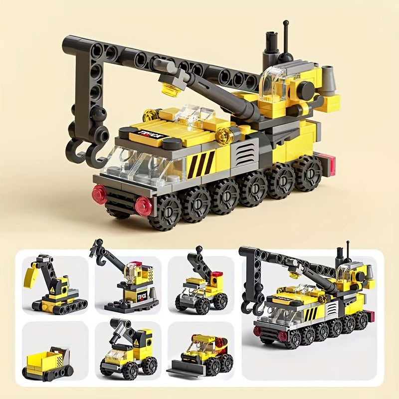 142-деталей Городской инженерный пазл-конструктор для детей Желтый