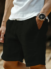 Мужские повседневные хлопковые брюки с выстиранным морщинистым видом свободного кроя, большой размер