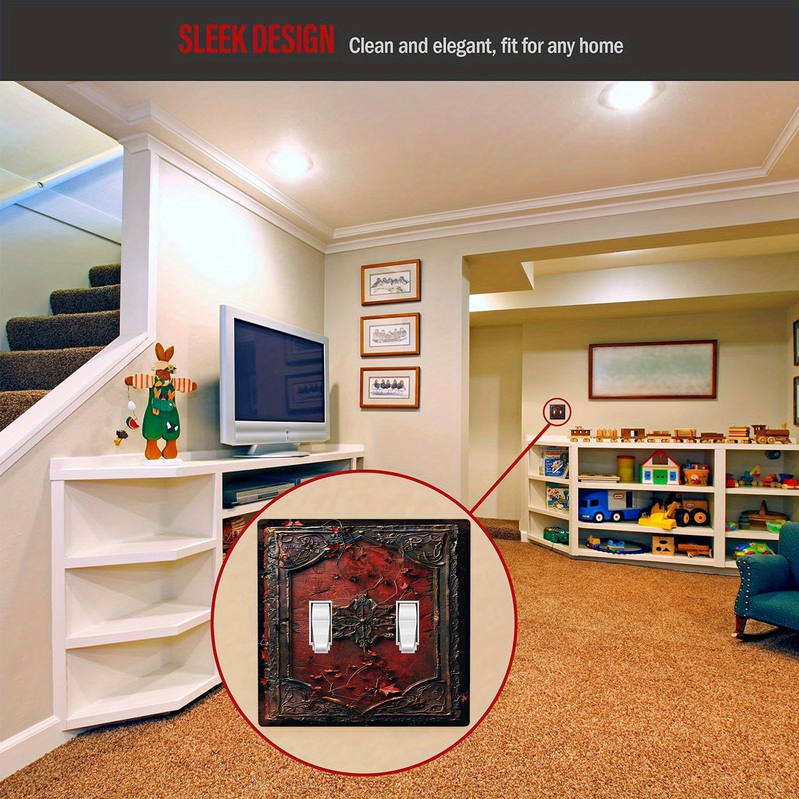 Maple Leaf Light Switch Cover for Bathroom and Bedroom Fits 1 or 2 Gang Switches