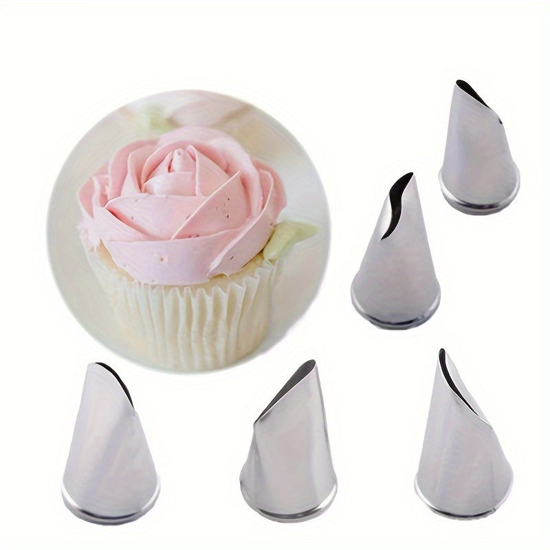 Stainless Steel Cake Decorating Set 7 Pieces with Piping Tips Scissors Nails