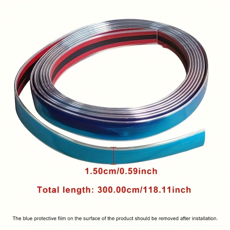 Car Decor Chrome Window Trim Silver Plated Bright Strip