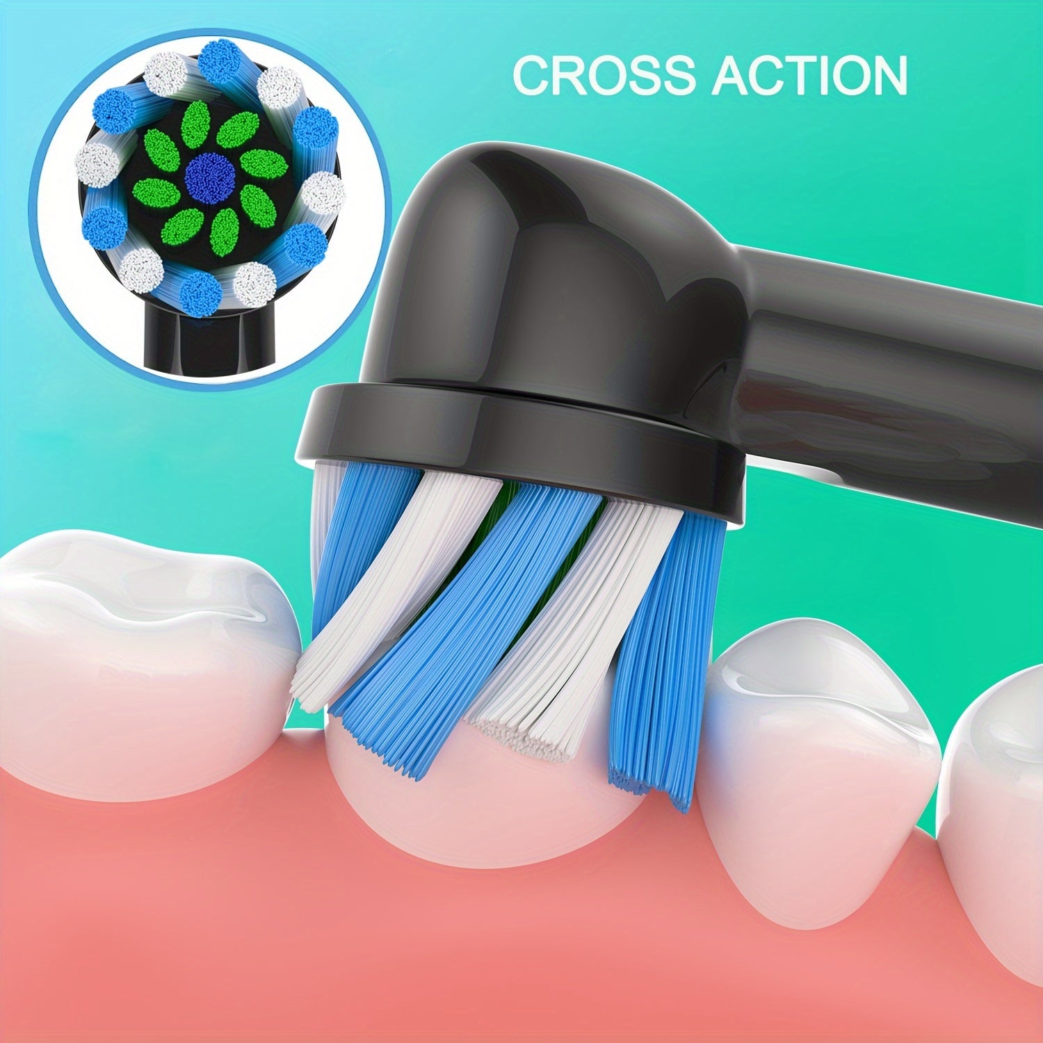 Cabezas de cepillo de repuesto para cepillos de dientes eléctricos Cross Clean para cepillos sónicos