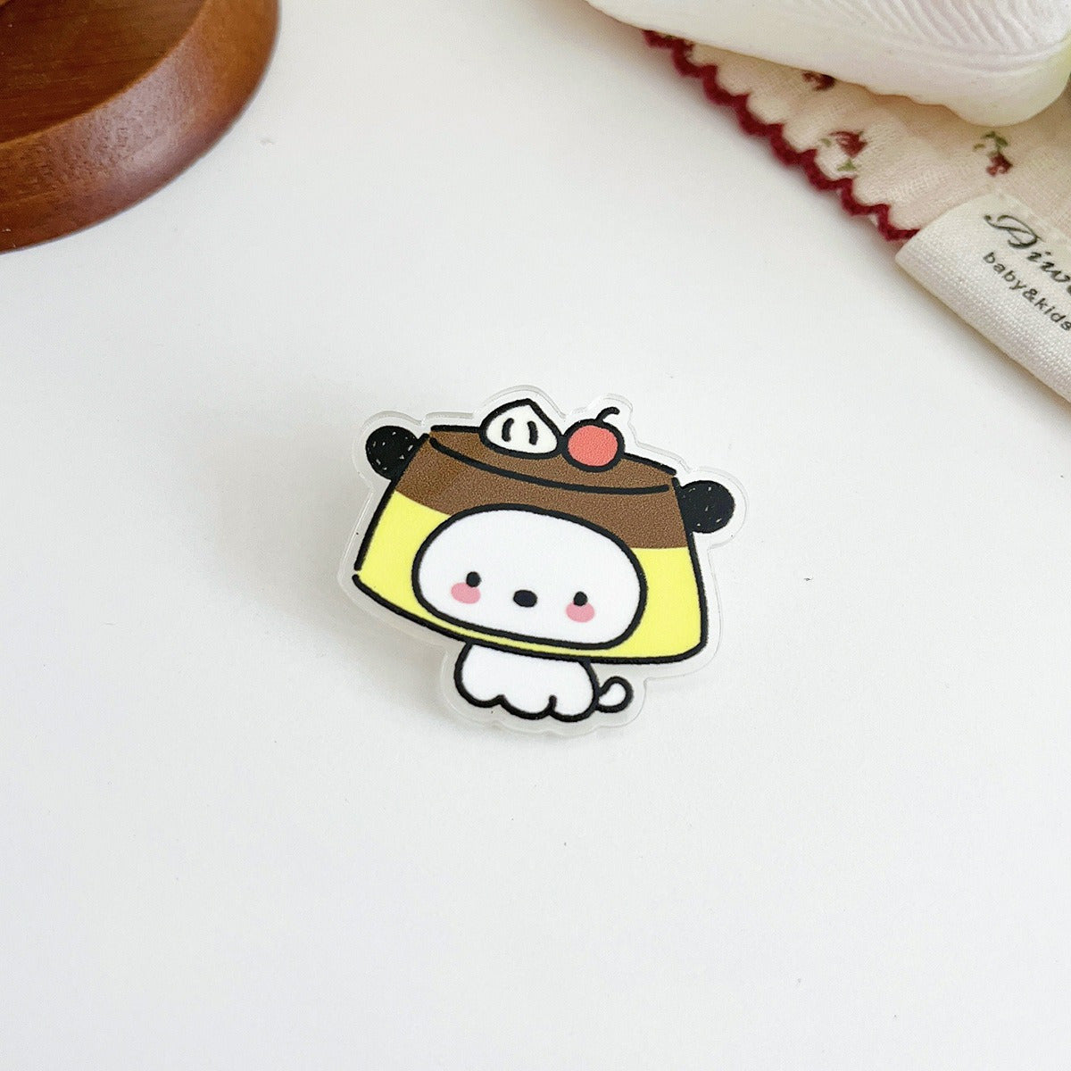 Bolalar uchun 8 ta akril broşetlar to'plami, multfilm hayvonlari va itchalar pinlari, yorqin rangli belgilash aksessuarlar, sumkalar, kurtkalar, shapka uchun