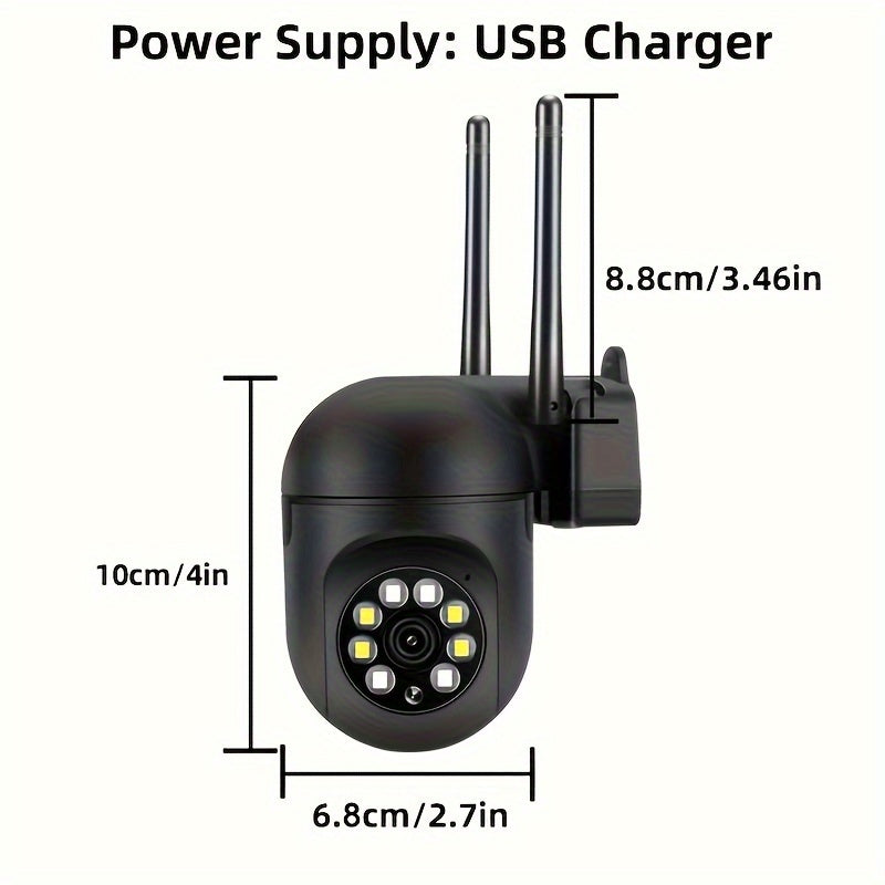 Wireless 1080P HD PTZ Security Camera with Auto-Tracking Night Vision and Two-Way Audio