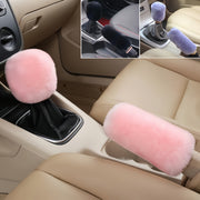 Car Interior Accessories 2Pcs Plush Winter Insulation Gear Shift Covers