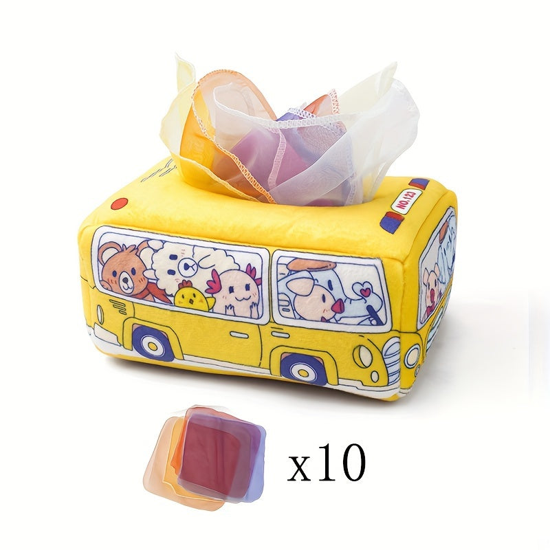 Sensory Toy for Children Polyester Tissue Box Tear-Resistant Hand Exercise Educational Toy for Boys and Girls