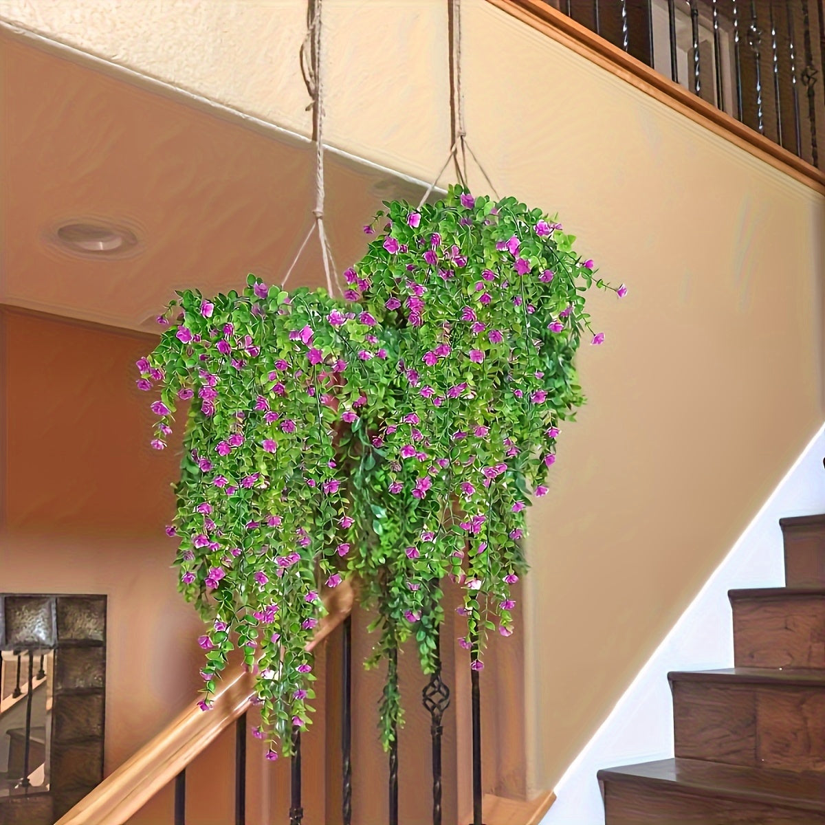 3pcs Artificial Ivy Vines UV Resistant Hanging Faux Flowers for Indoor Outdoor Decor