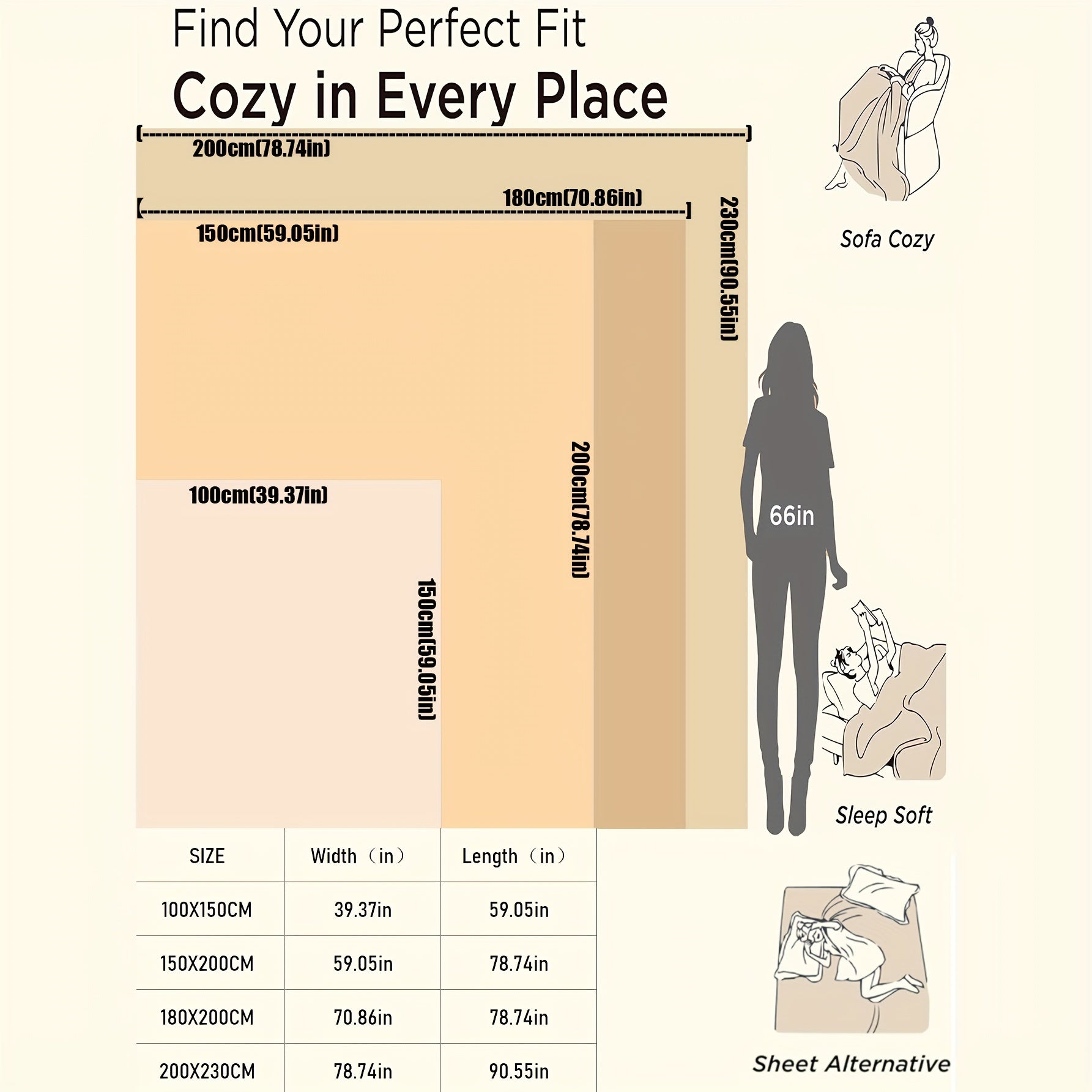 Soft Plush Faux Rabbit Blanket Cozy Warm Stylish for Home and Travel