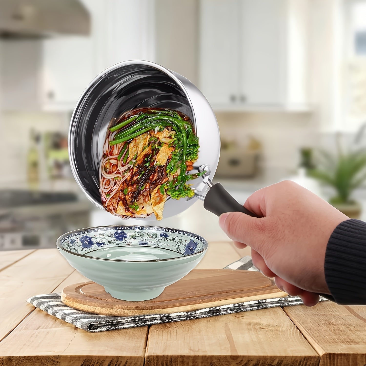 Juego de utensilios de cocina de acero inoxidable antiadherente de 12 piezas con ollas, sartenes y tapas