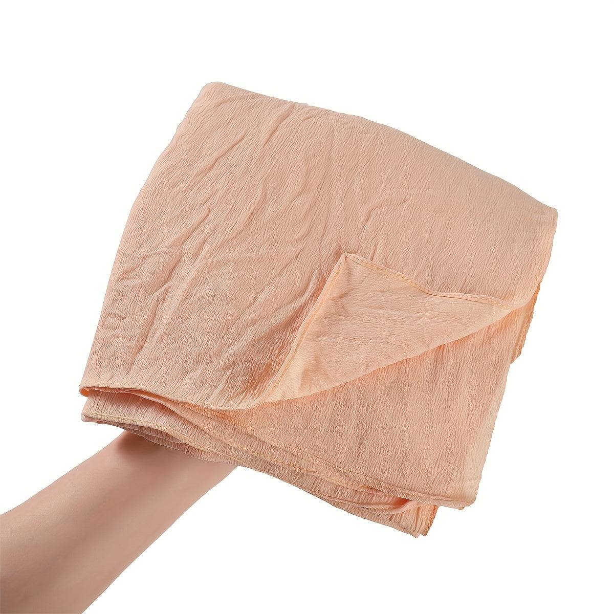 Women’s Cotton Shawl Hijab Sun Protection Wrinkle-Free Solid Color