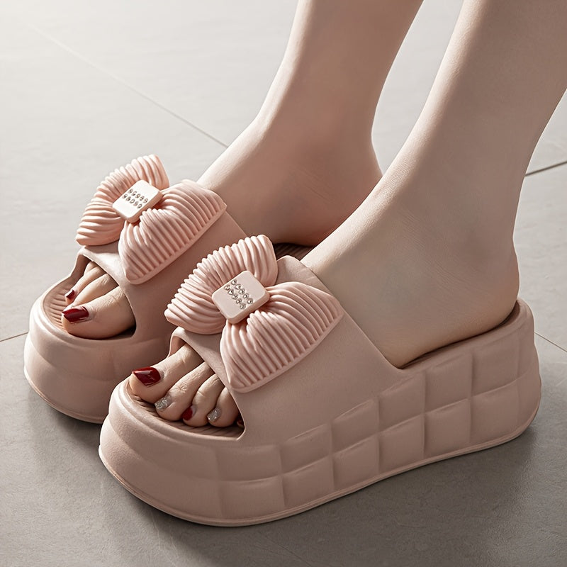 Ayollar EVA slayd sandallari yozgi ochiq barmoqli, lenta bilan, qalin tagli, yopishqoqsiz, qora