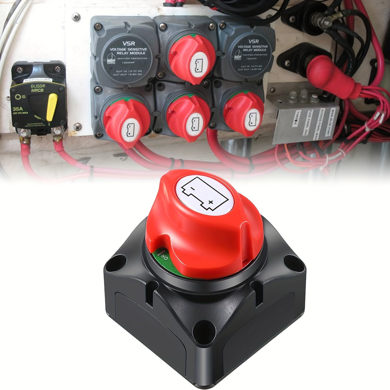 Battery Disconnect Switch 12V-48V Main Isolator Marine Automotive Truck Camper Trailer