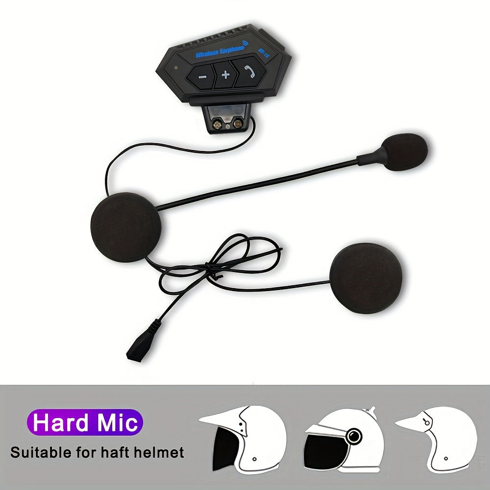 Wireless Motorcycle Helmet Earphone Headset for Hands-Free Calls and Music