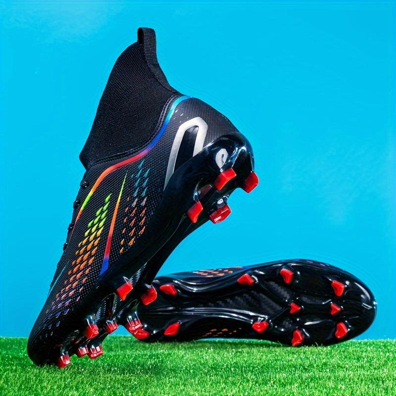 Lightweight All-Season High-Top Soccer Cleats for Training and Competition