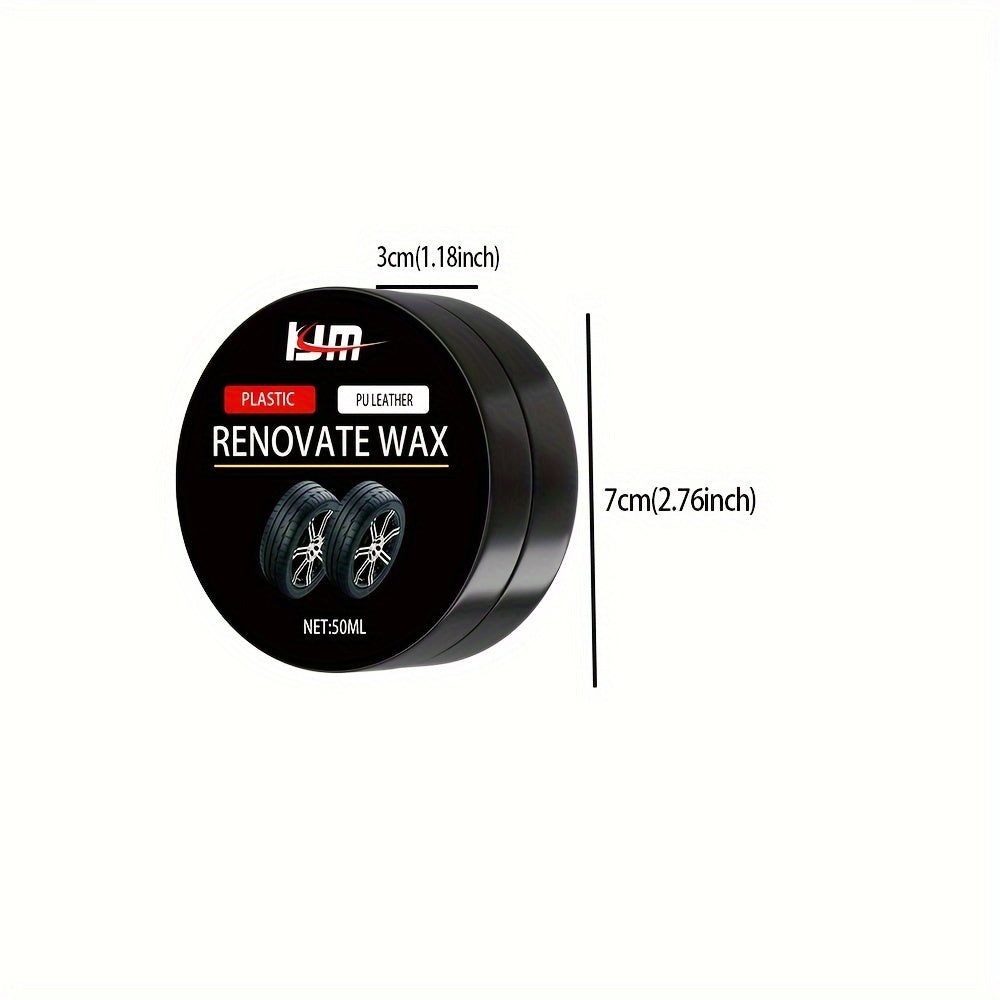 Набор для восстановления пластика автомобиля, кристаллический воск, ремонт царапин бампера, черный пластик