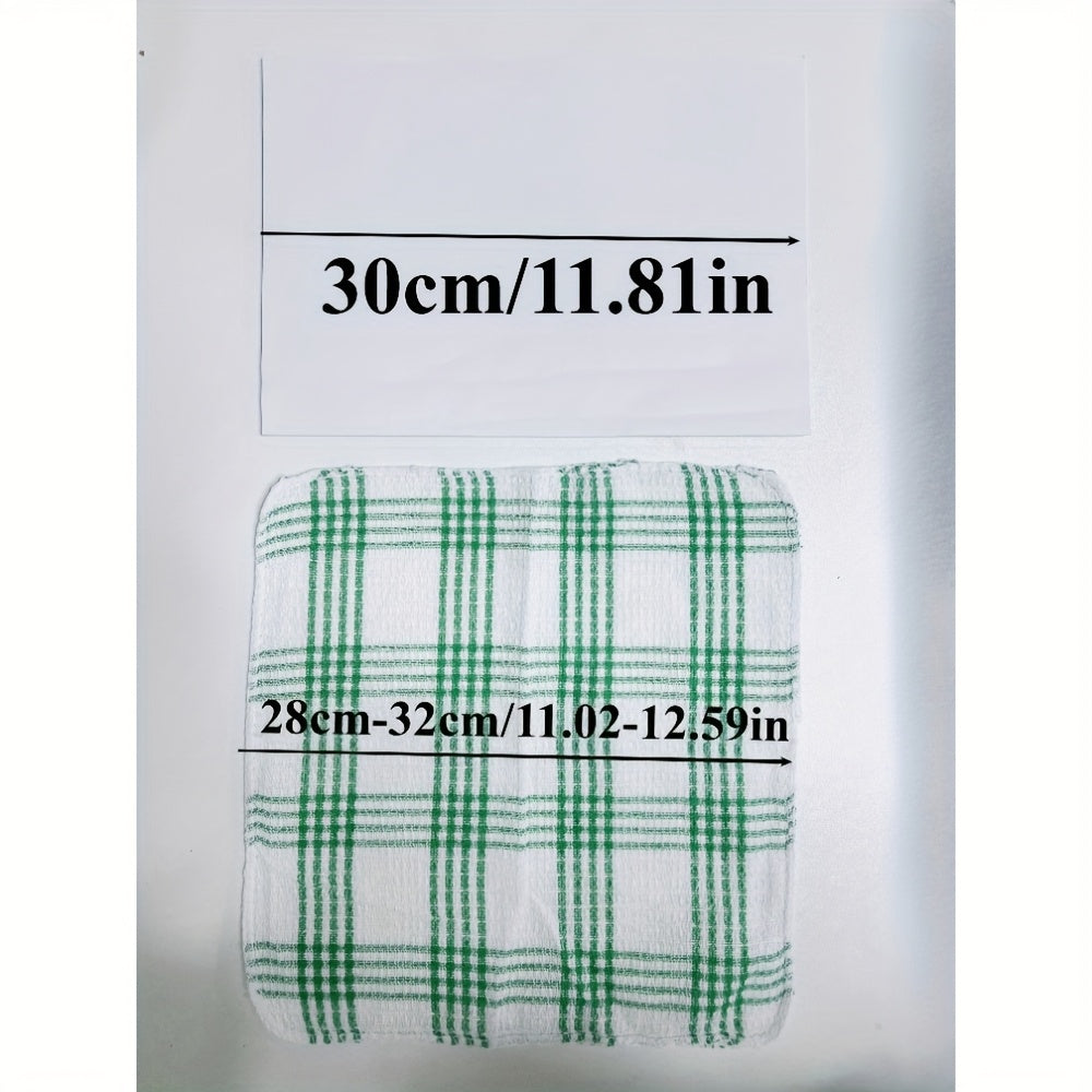 Set of 5 Waffle Weave Kitchen Towels Quick-Drying Dish and Hand Towels Rustic Space Design