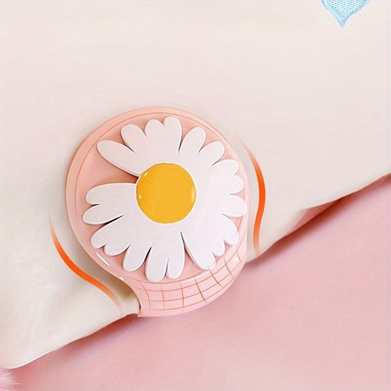 Set of 2 Daisy Flower Bed Skirt Pins Needle-Free Quilt Fasteners Anti-Slip Bed Sheet Clips