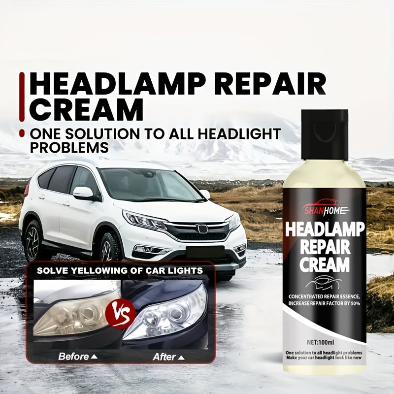100ml Car Headlight Restoration Kit Scratch Repair Anti-Yellowing Clear Coating