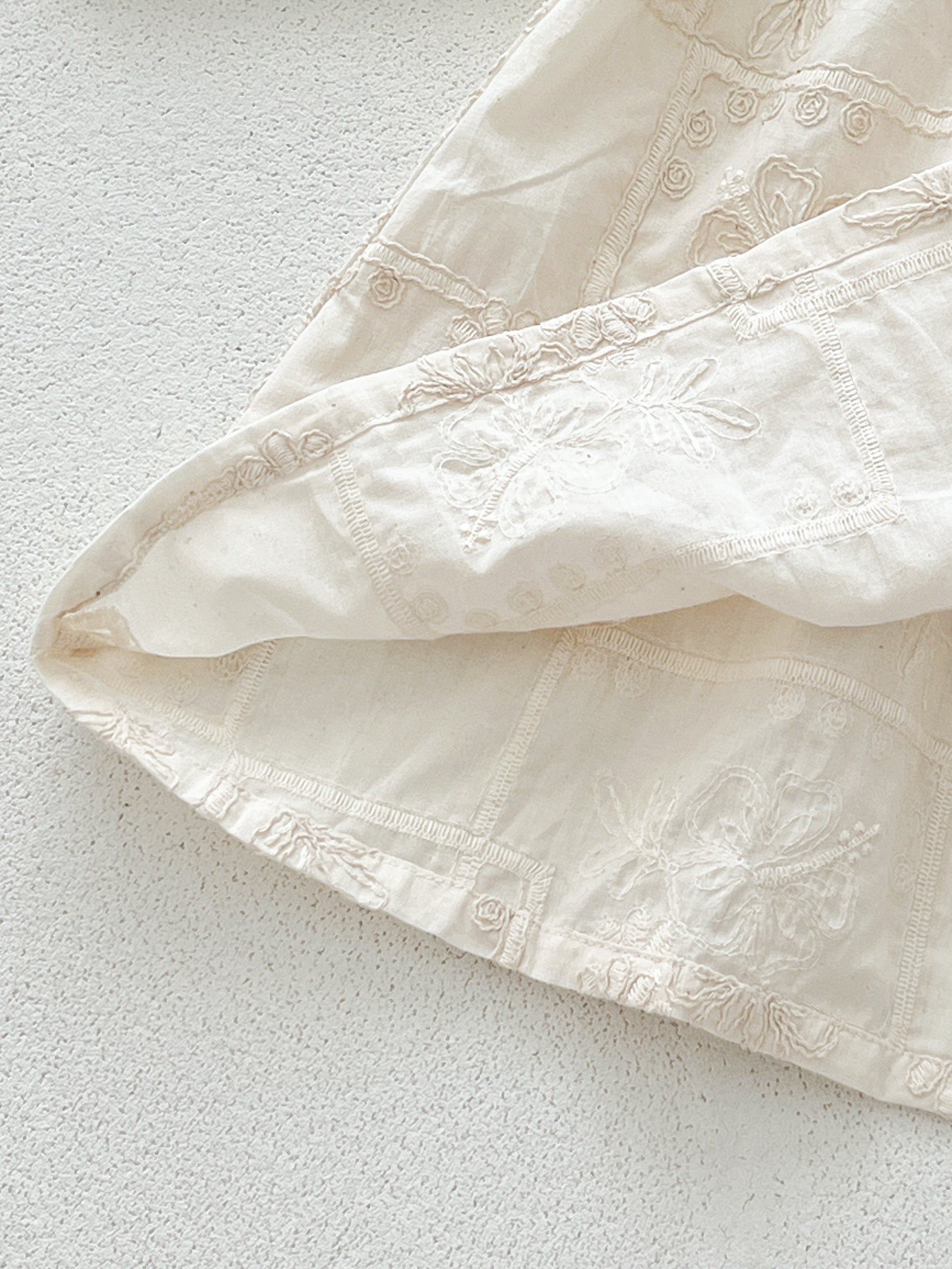 Baby Girl Dress Long Sleeve Cotton Floral Embroidery Fall Casual Midi