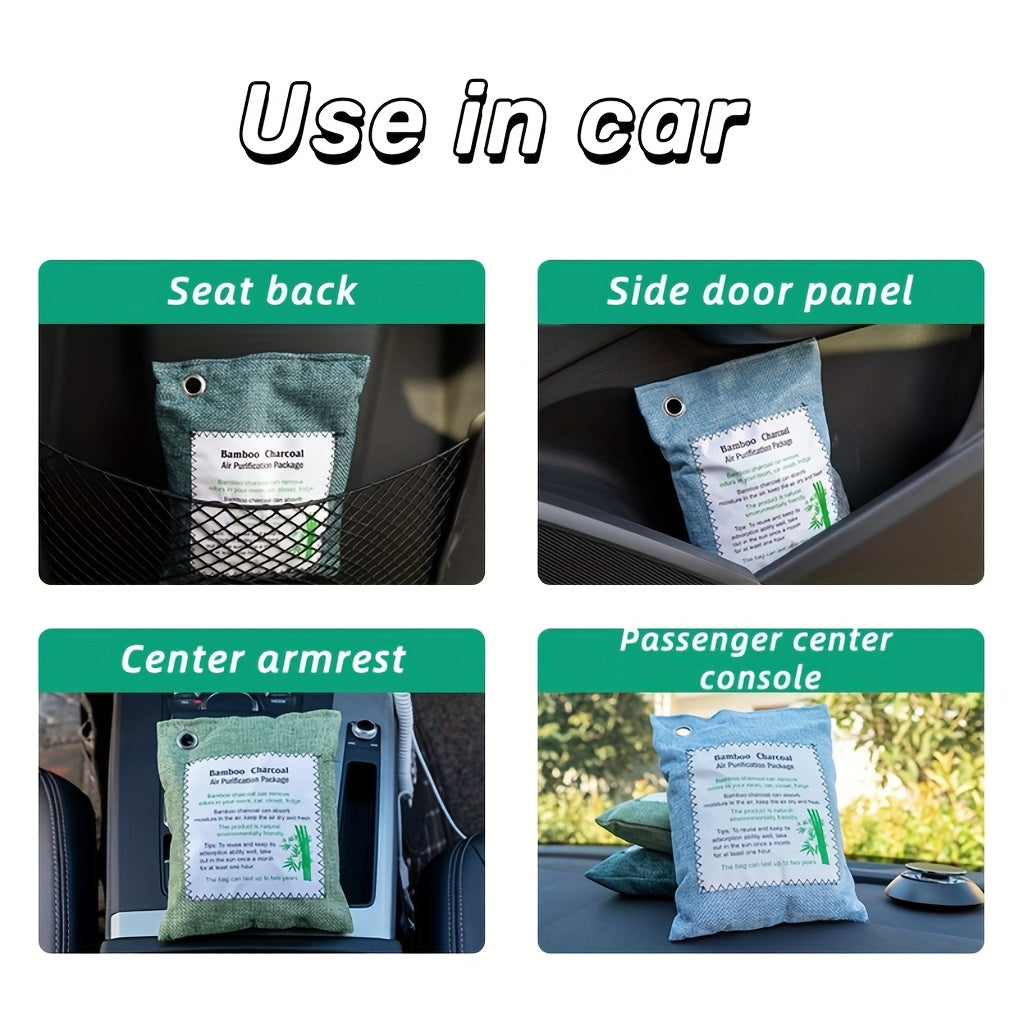 Bambuk ko'mir havoni tozalash sumkasi 4 ta paket 200g hidi yo'qotuvchi turli ranglarda