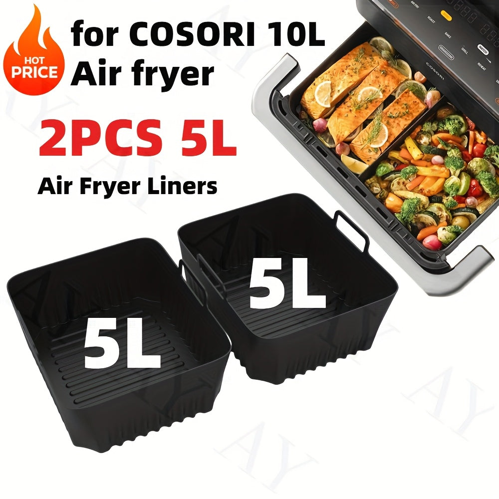 10L Silikonli Havo Qovurish uchun Qoplamalar Yoqmaydigan, Qayta Ishlatiladigan Pech Steamer Taqsimotlari