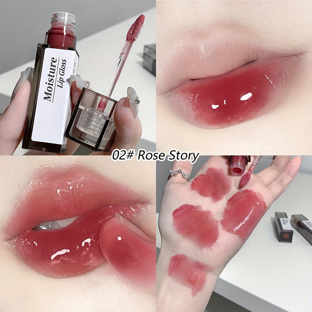 Hydrating Berry Lip Gloss for Full Glossy Lips Moisturizing Tinted Makeup