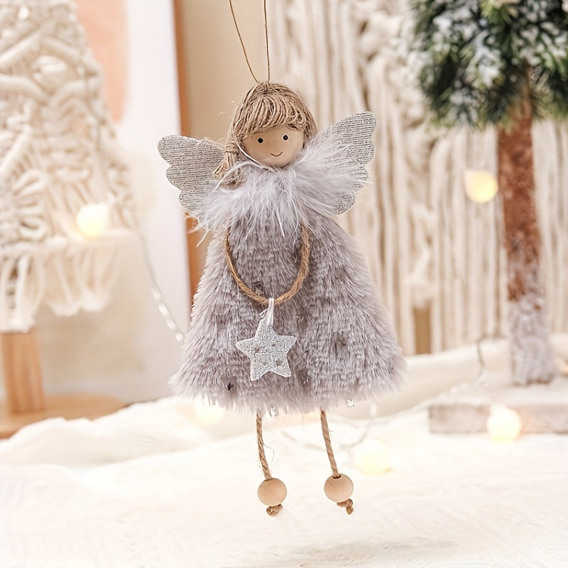 3pcs Christmas Doll Pendants Angel Girl Tree Ornaments for Festival and Party Decor