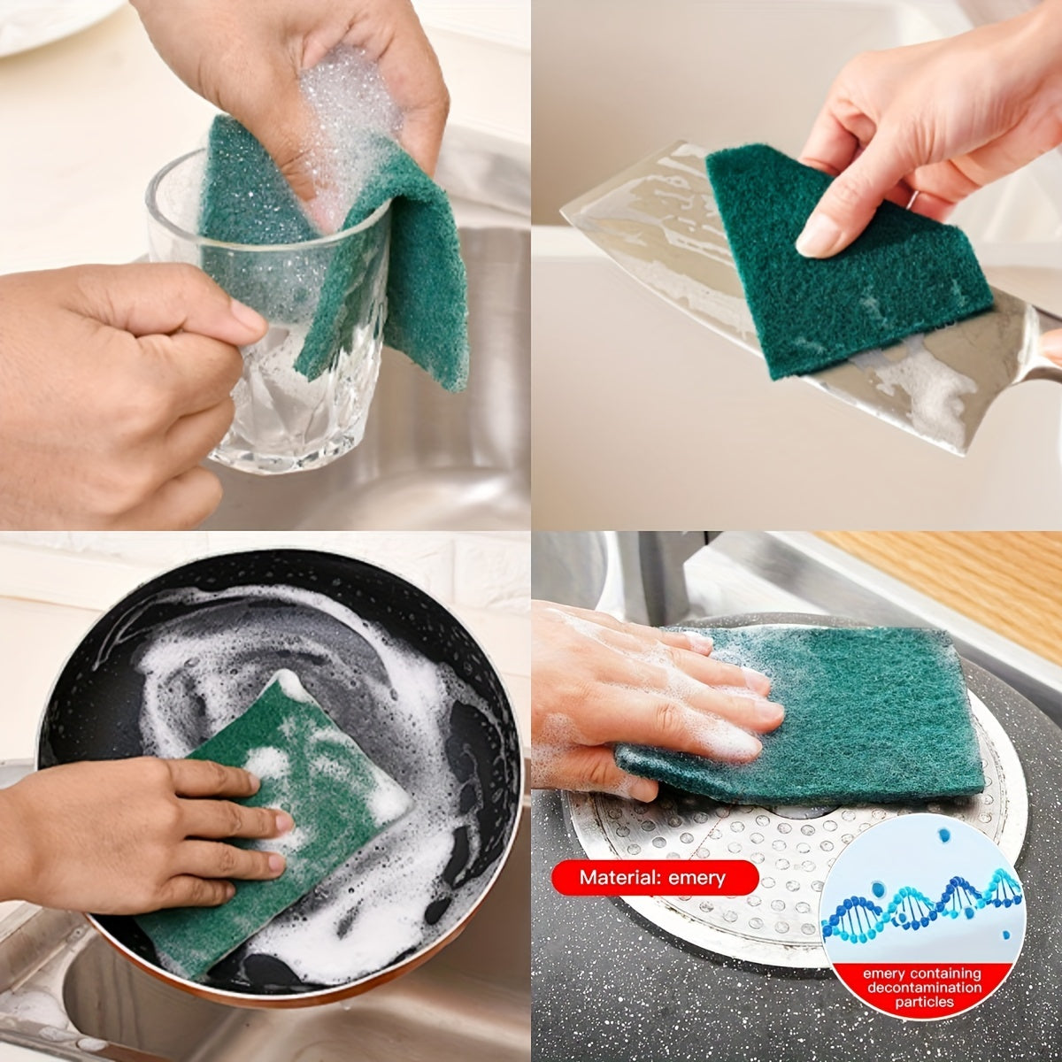 Heavy Duty Kitchen Cleaning Pads for Pots Dishes and Sinks Durable Scrubbing Tools
