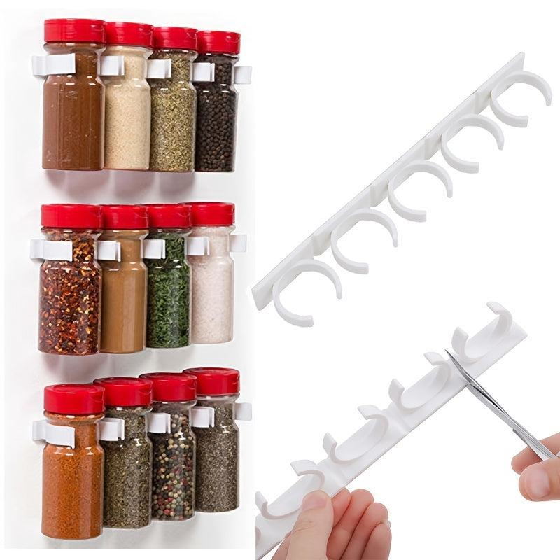Compact Wall Mount Spice Rack Adjustable Size Kitchen Storage Organizer