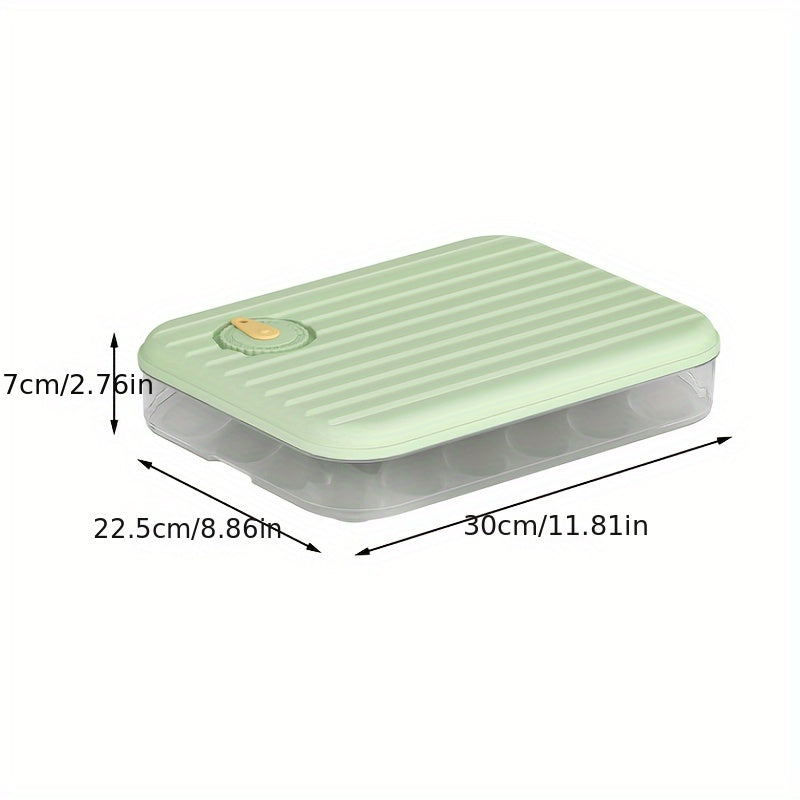 24-Pack Egg Storage Container Plastic Egg Basket with Lid and Freshness Tray