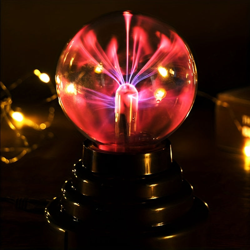 Modern Plasma Ball Lamp Touch Sound Sensitive Interactive Lightning Effects Crystal Shade USB Powered Battery Operable