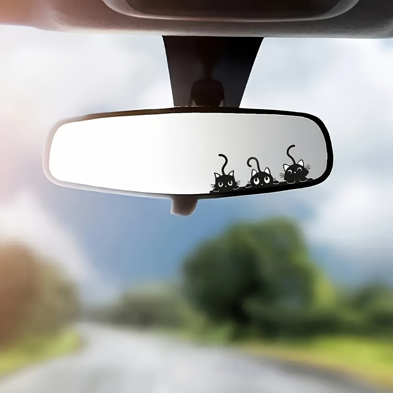 Cats Rearview Mirror Stickers Cute Cat Decals for Cars and Vehicles