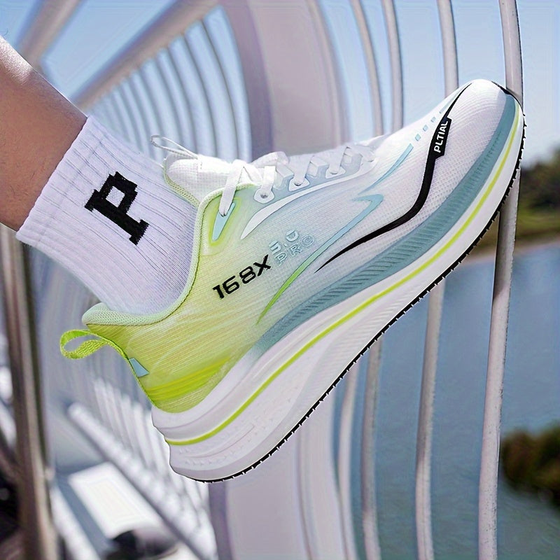 Мужские тканевые дышащие беговые кроссовки, нескользящие, на шнуровке, для улицы