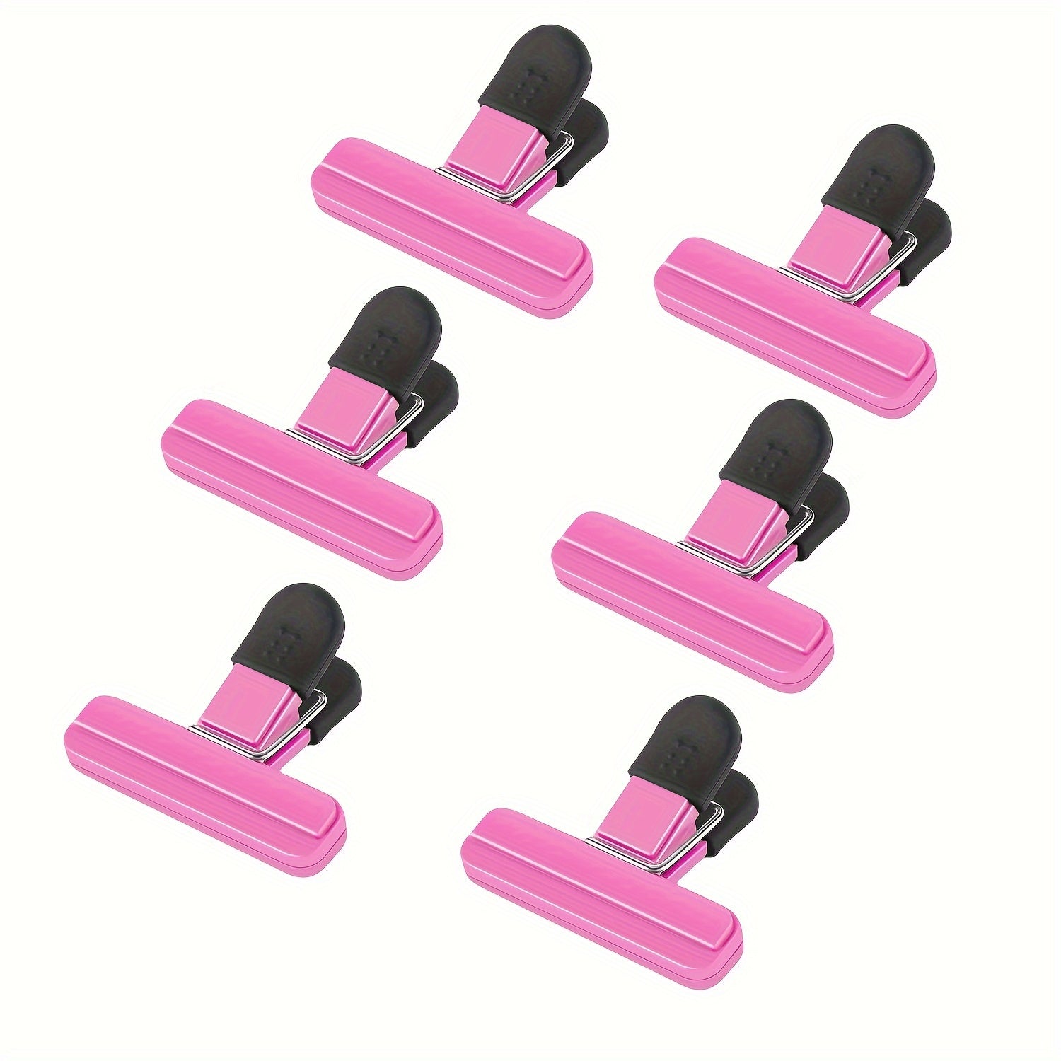 Namlikka chidamli saqlash uchun 6 ta qayta ishlatiladigan oziq-ovqat sumkasi yopish kliplar to'plami