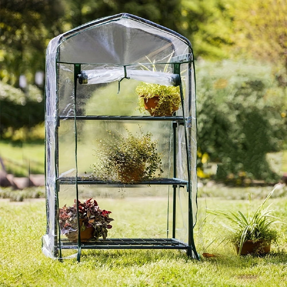 Multi-Layer PVC Greenhouse Cover Waterproof UV Windproof for Plants Seeds Herbs Vegetables