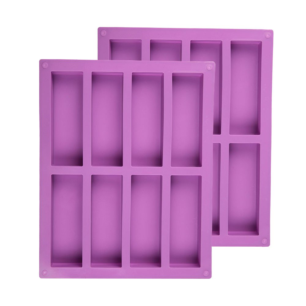 8-Cavity Silicone Mold for Baking Energy Bars Muffins Brownies Non-Stick
