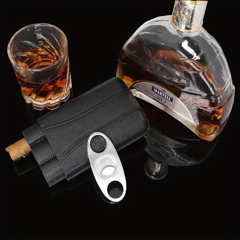 Mens Stainless Steel Double-Edged Cigar Cutter Gift Accessory