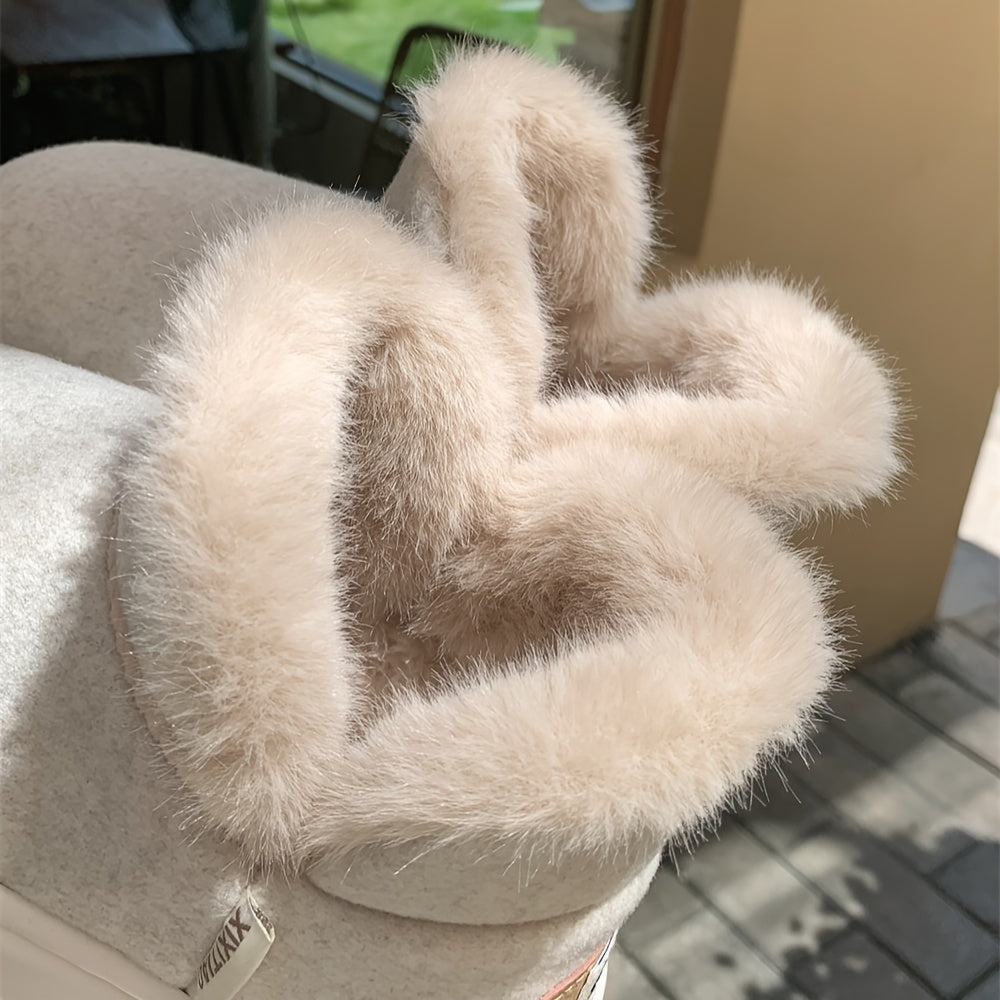 Детские меховые снегоступы противоскользящие зимние уличные повседневные для мальчиков и девочек низкий топ