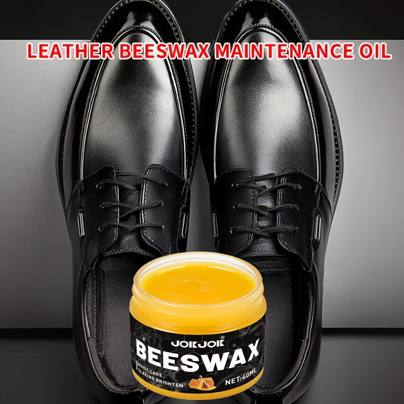 Universal Shoe Polish Care Set With Beeswax Oil For Faux Leather