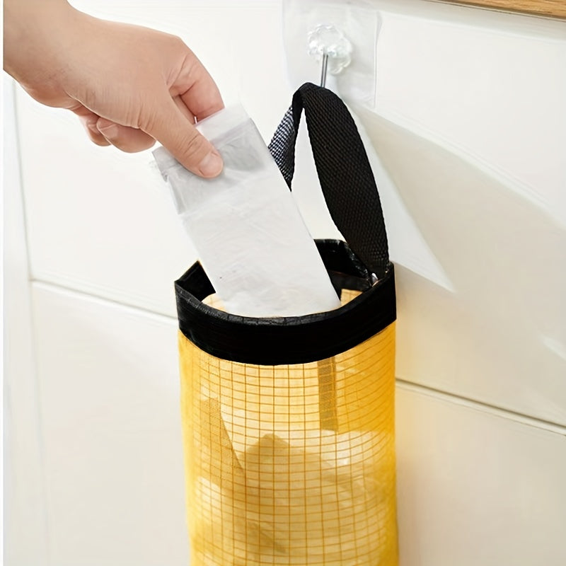 Dispensador de bolsas de plástico para cocina para almacenamiento y soporte de basura, compacto y duradero