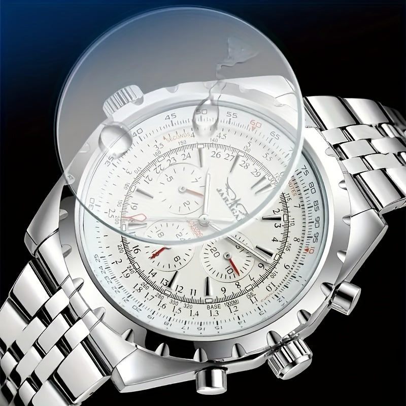 Men's Mechanical Watch Stainless Steel Hollow Large Dial Fashionable Gift