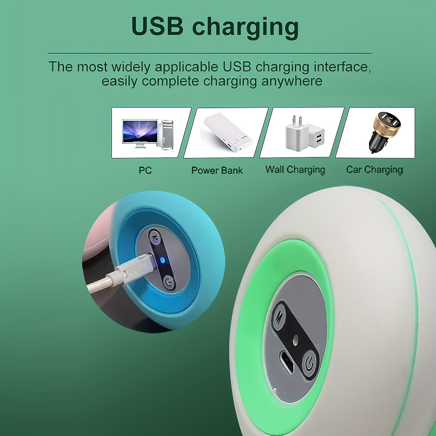 Portable Handheld Massager for Neck Shoulders Back Rechargeable USB